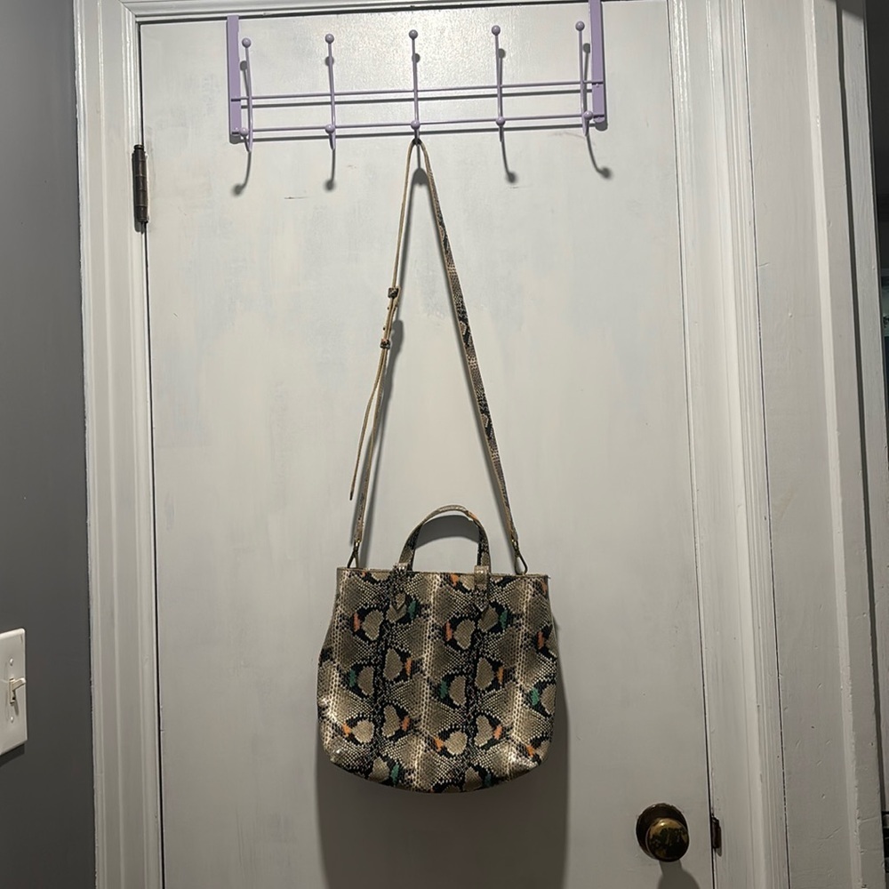 MADEWELL transport leather snake skin bag